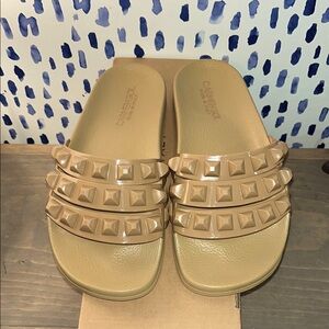 CarmenSol Nude Slides - Size 10